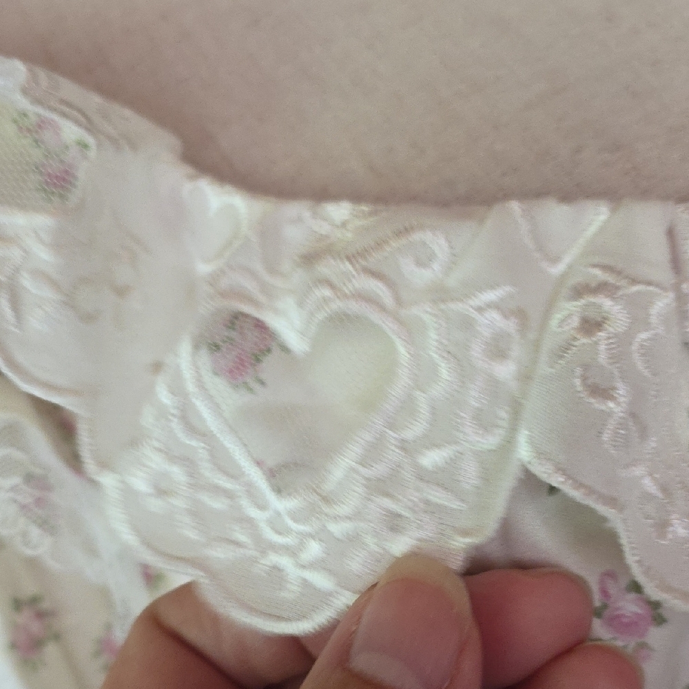 NWOT FOR LOVE AND LEMONS PASTEL FIELDS PINK ROSE PRINT WHITE MIDI DRESS SIZE L - Picture 5 of 10